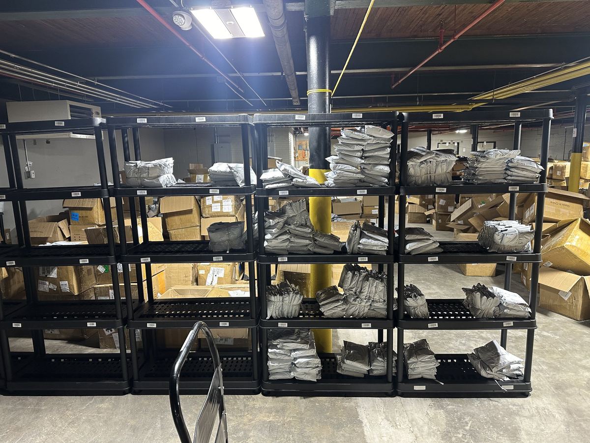 Shelf storage area